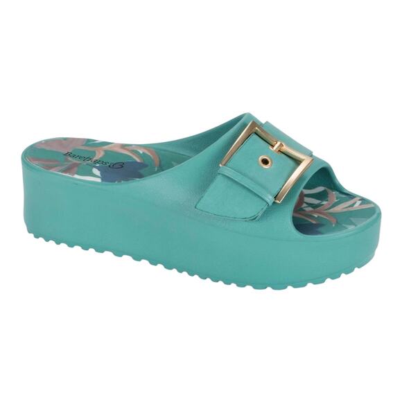 Baretraps Women's Pacey Platform Slide Sandals Teal Size 8 - Picture 1 of 5
